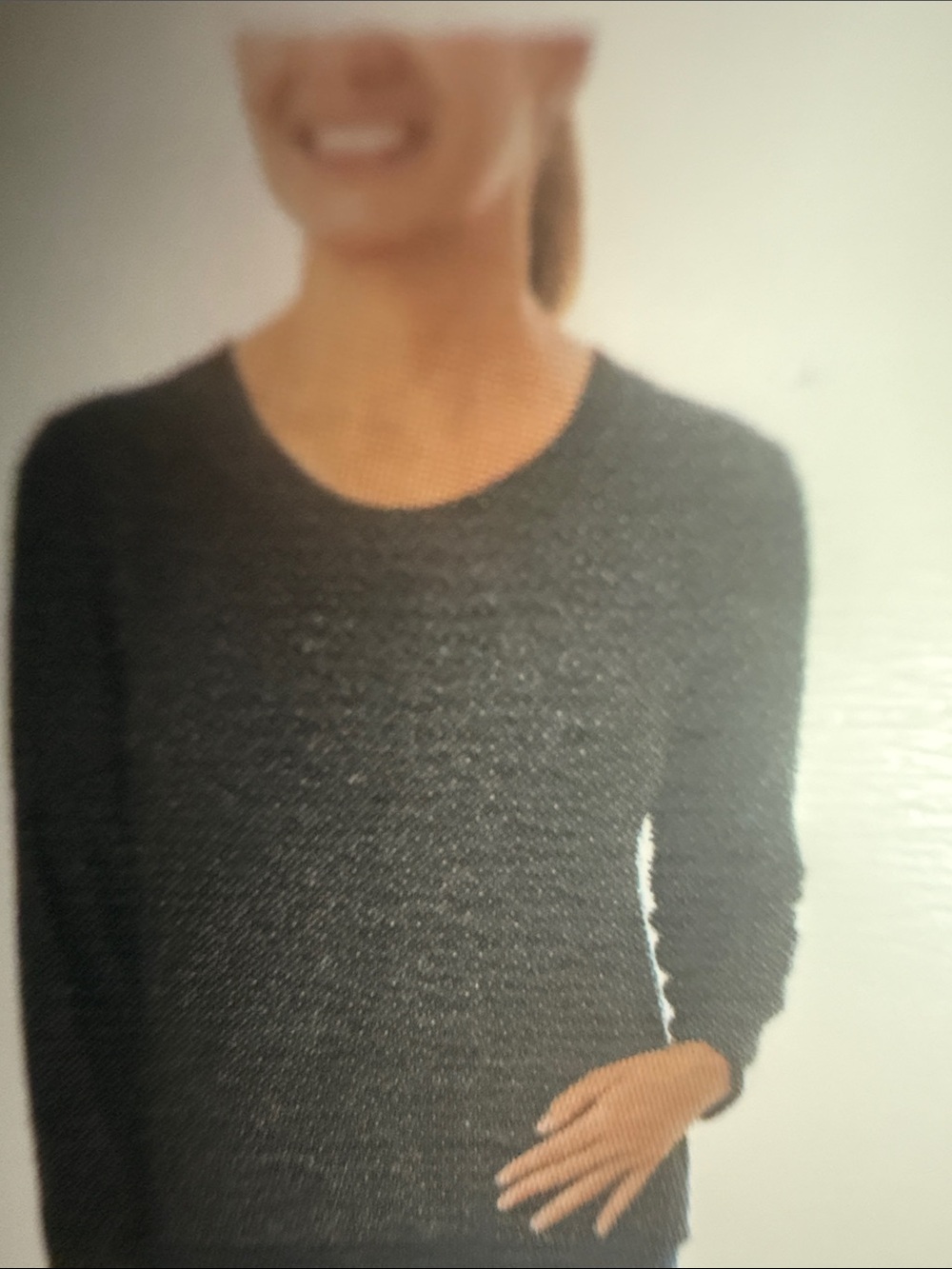 Men's Heathered Black Crewneck Sweater